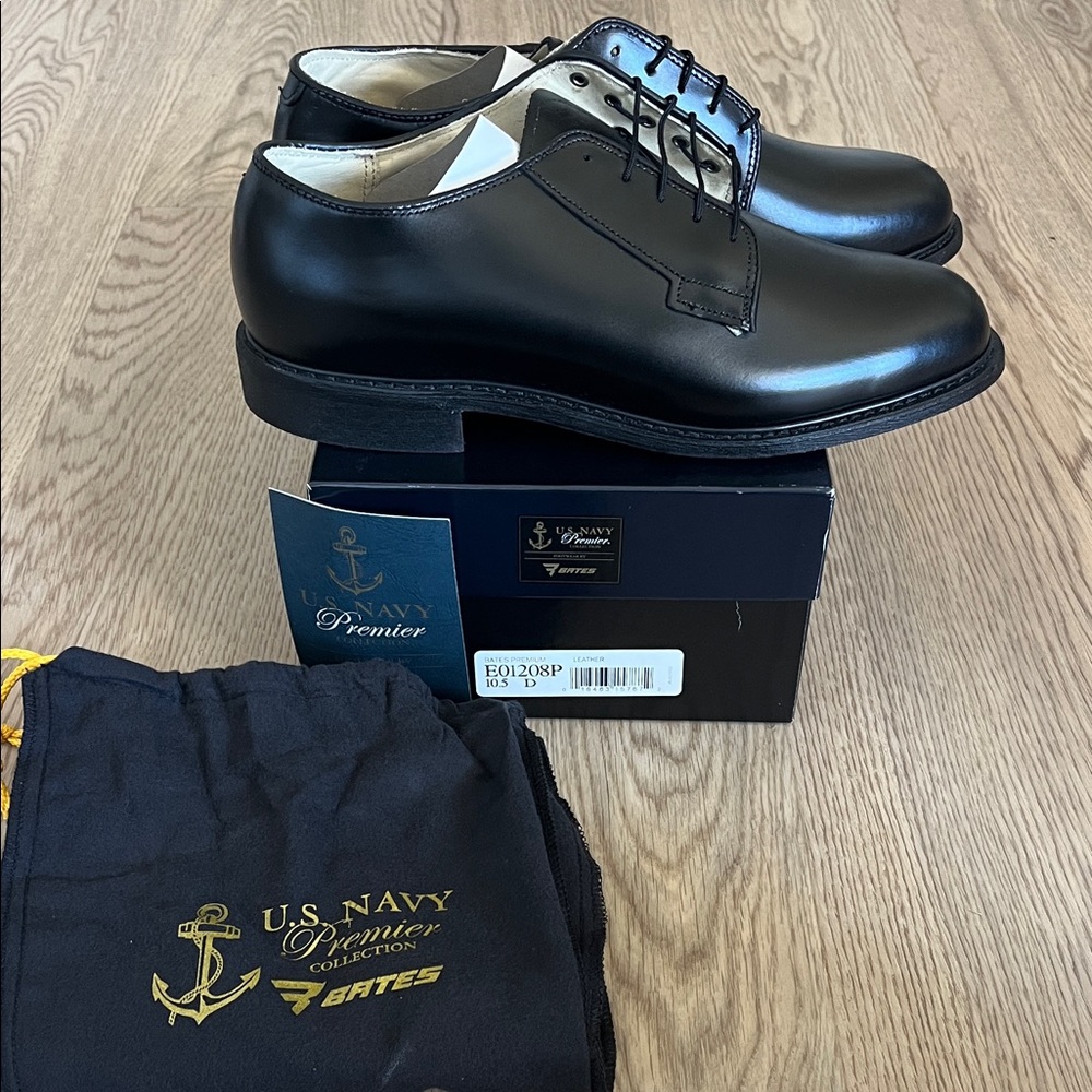 Bates Premier Collection Black Men's Oxfords